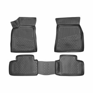 Mercedes GLB Floor Mats - Omac - Rubber TPE 3 Pcs - Black - '19-'25 Mercedes GLB Floor Mats - Omac - Rubber TPE 3 Pcs - Black - '19-'25